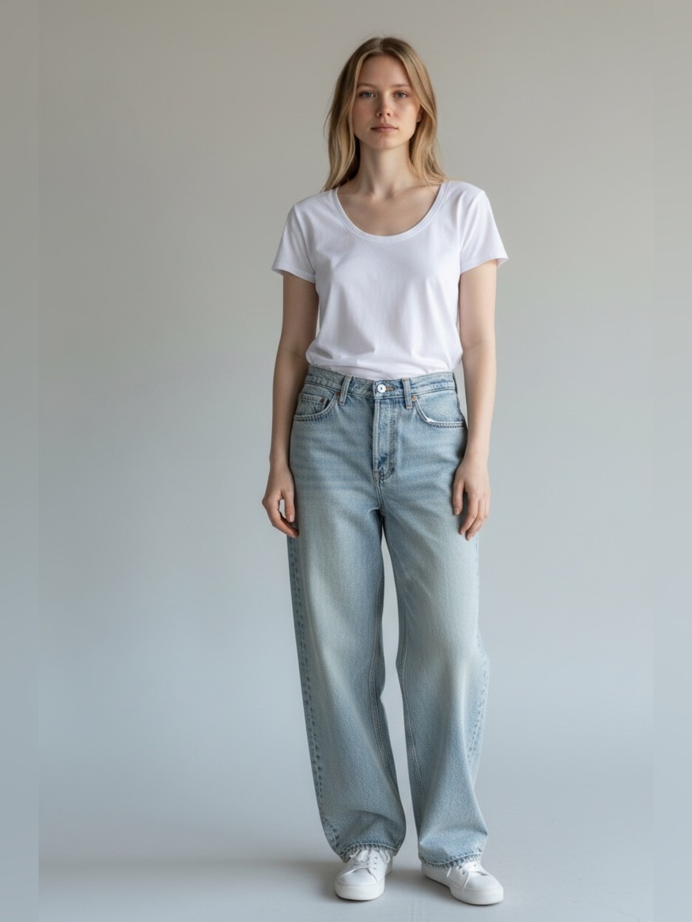 AGOLDE Women’s V-Waist Baggy Light Blue Denim Jeans Size 29 Wide Leg in prevail - Picture 2 of 11